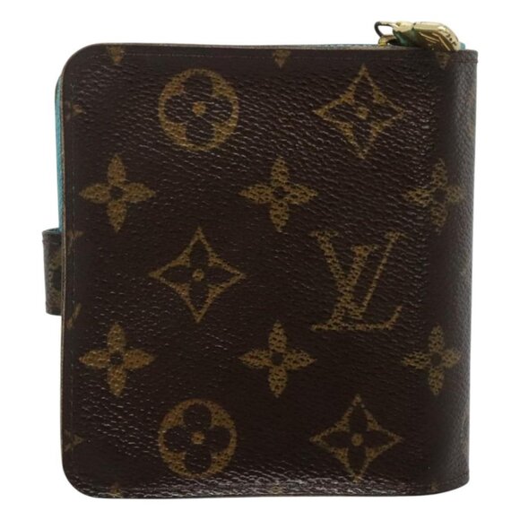 LOUIS VUITTON Monogram Groom Compact Zip Wallet Blue M60036 LV Auth hk2238 - Picture 3 of 16